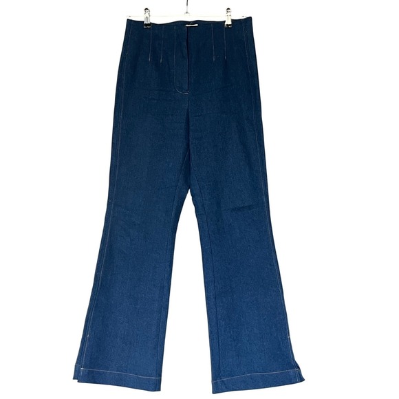 Jason Wu Denim - Jason Wu Wide Leg Denim Jeans High Waist Dark Wash Career Casual Size 4